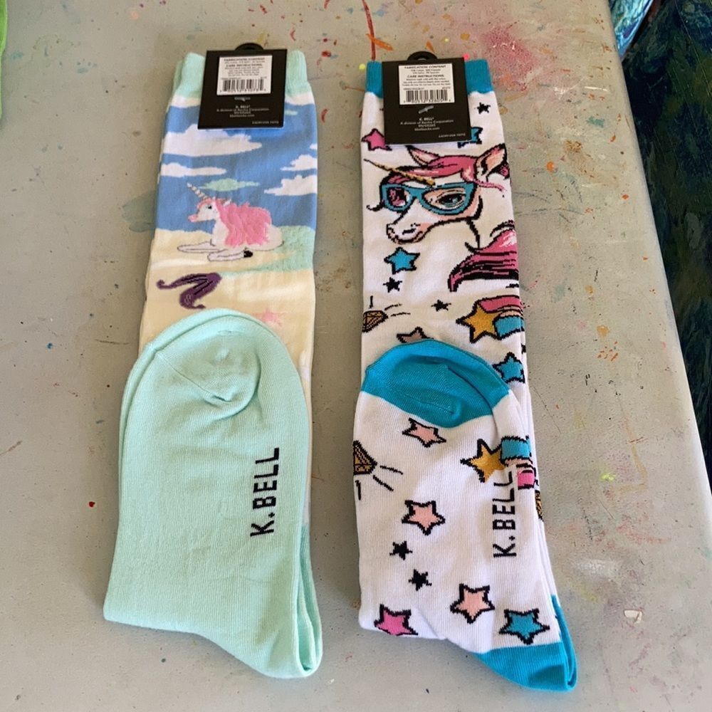 K. Bell Knee Socks 2 LEFT UNI Mermaid - Picture 3 of 3